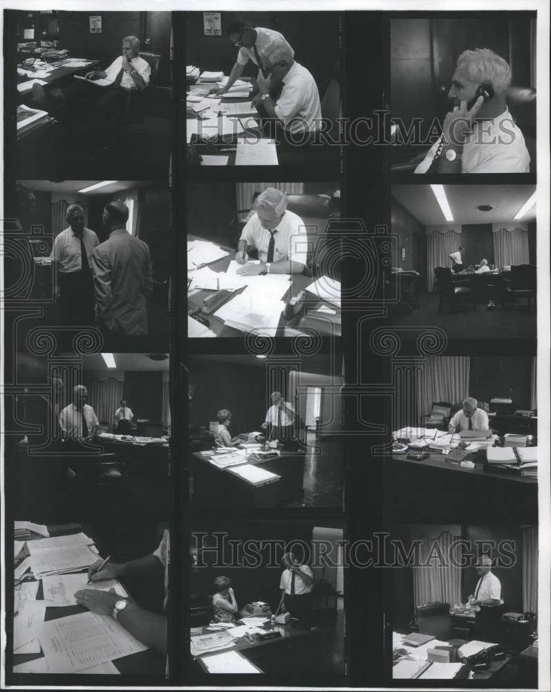 1968 Press Photos of George Seibels, Mayor of Birmingham, Alabama, Working-Historic Images