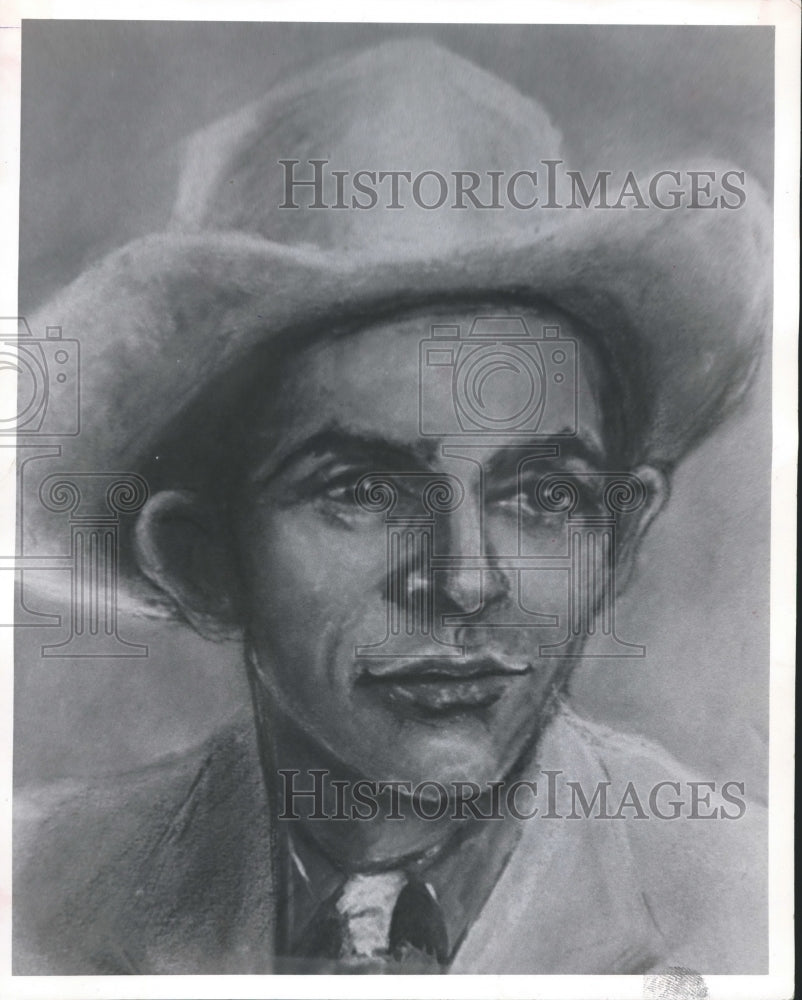 1971, Hank Williams, Singer, Chalk Drawing - abna17451 - Historic Images