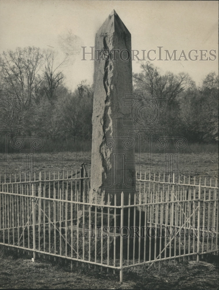 1961 Old monument at Fort Toulouse, Wetumpka, Alabama-Historic Images