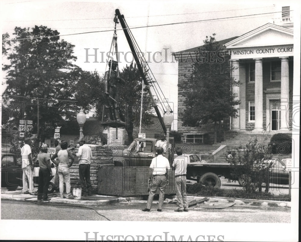 1987, Work at Monument in Winston County, Alabama - abna17683 - Historic Images