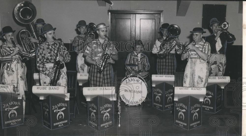 1952, Zamora Temple Rube Band perform - abna17730 - Historic Images