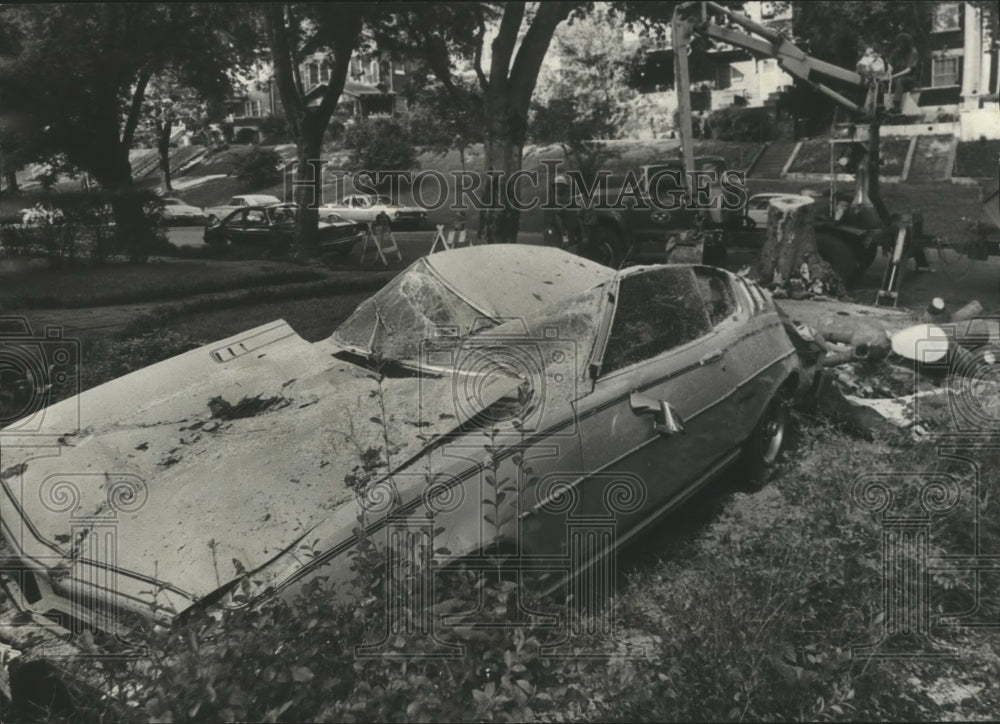 1978, Car Wreckage from Storm, Alabama - abna17763 - Historic Images