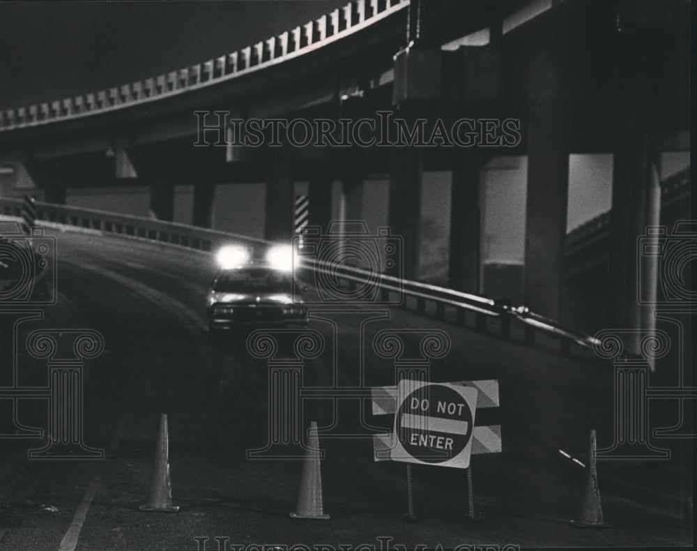 1985 Birmingham, Alabama Interstates 59, 20 Closed for Bad Weather - Historic Images