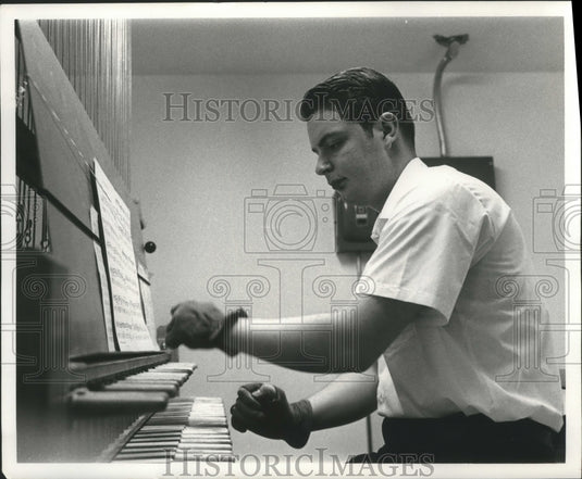 1969, Richard Watson, playing the Carrilon, Samford University - Historic Images