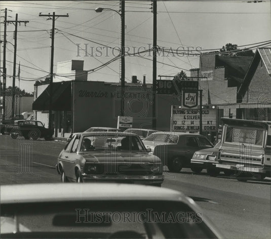 1980, street view of Warrior, Alabama - abna17832 - Historic Images