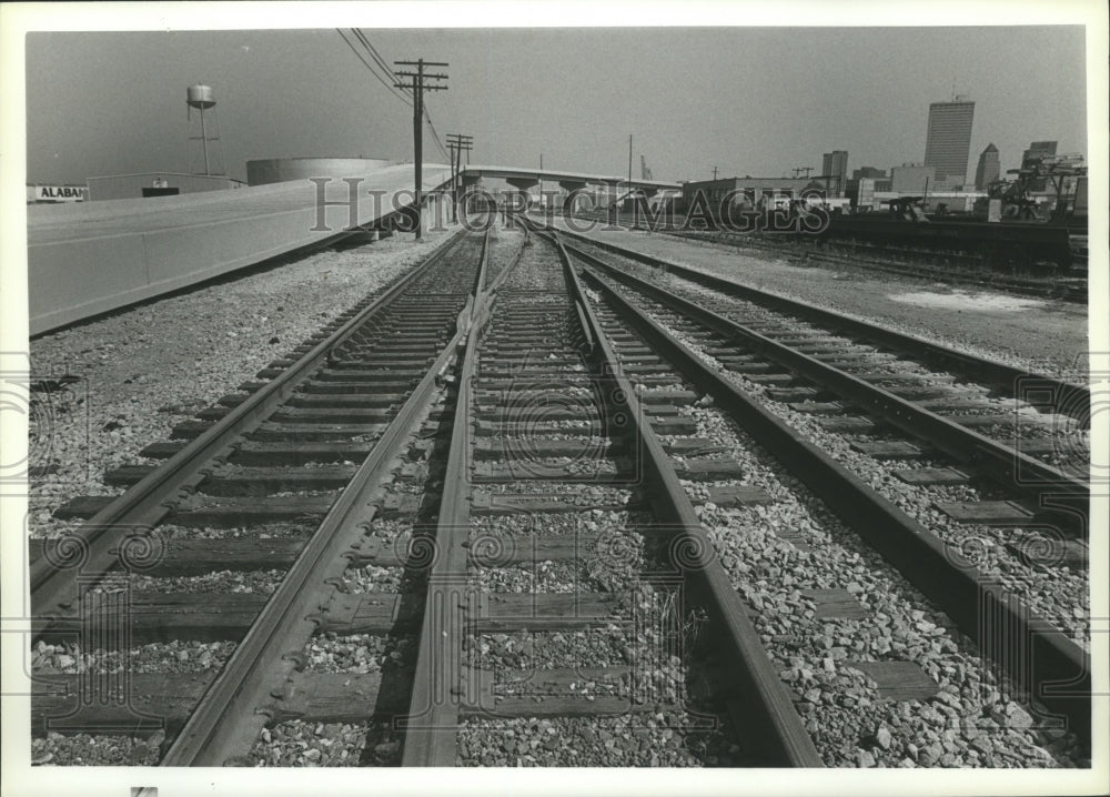 1986, Alabama State Docks Overpass - View From Railroad Tracks - Historic Images