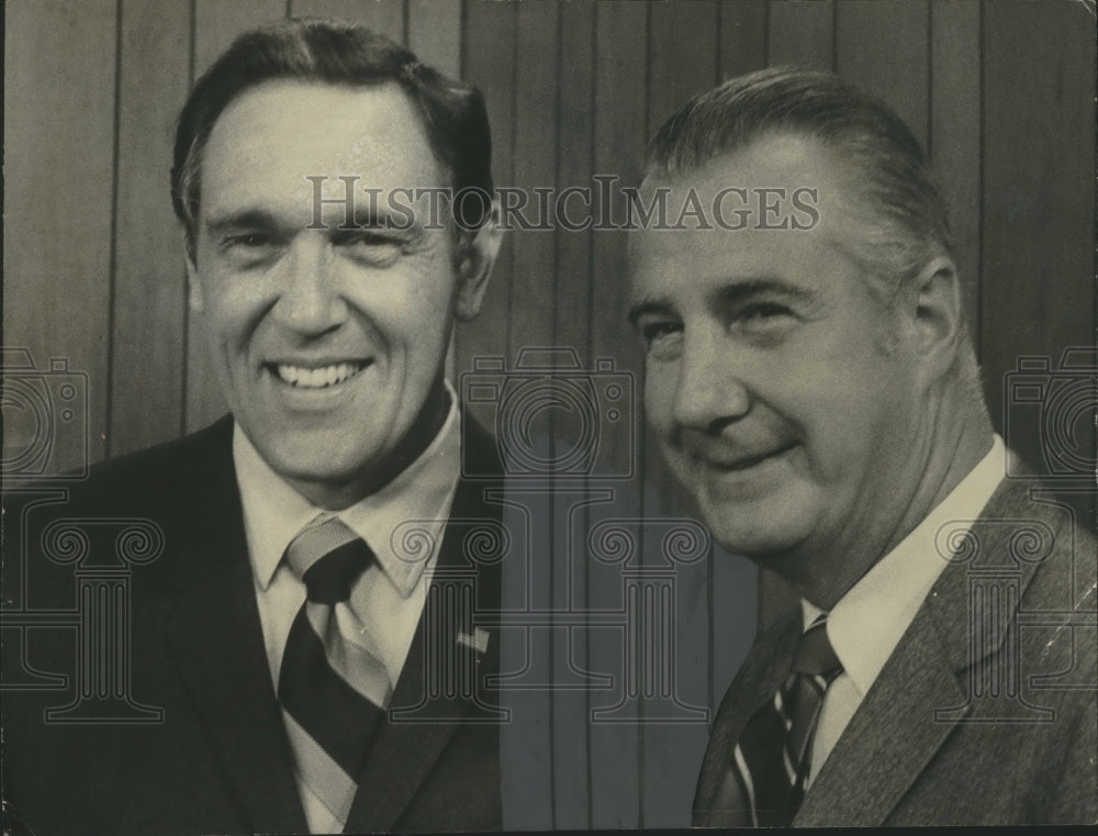 1970 Press Photo Representative John Buchanon and Spiro Agnew in Alabama - Historic Images