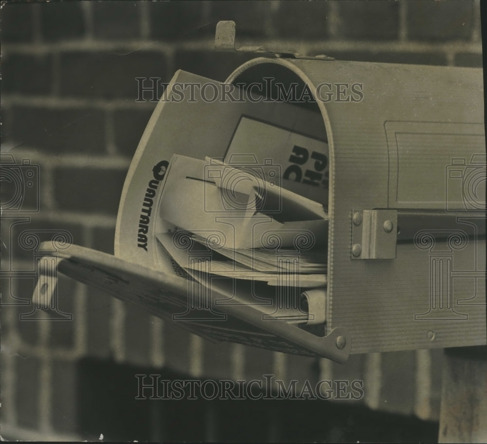 1978, Stuffed Mailbox Might Be Indicator that Elderly Needs Help - Historic Images