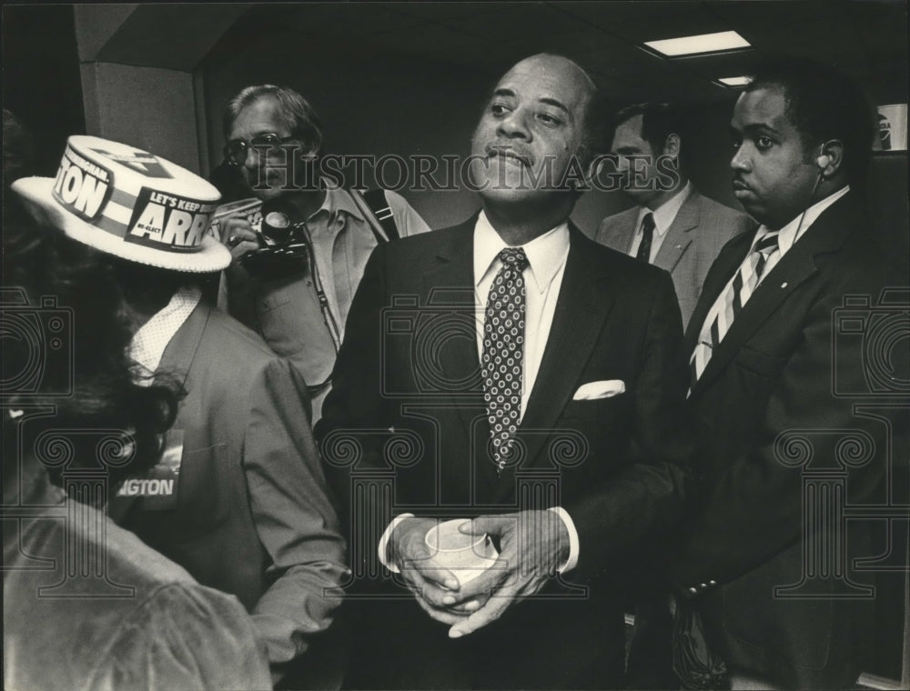 1983, Birmingham, Alabama Mayor Richard Arrington with Bodyguards - Historic Images