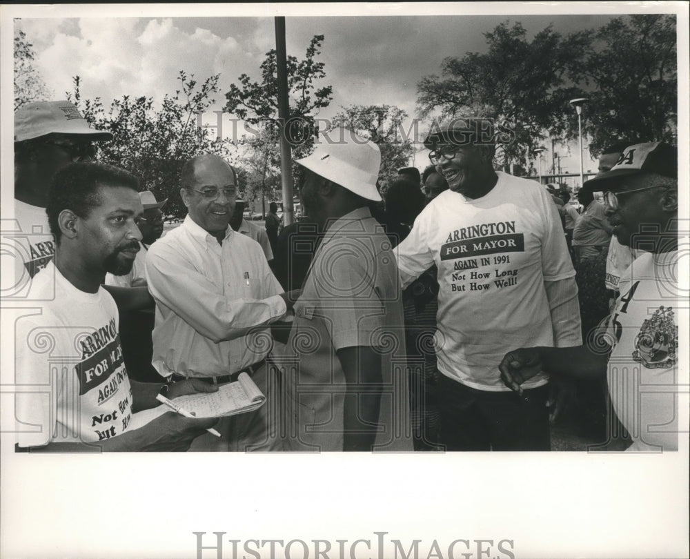 1991 Richard Arrington Campaigns, Kelly Ingram Park - Historic Images