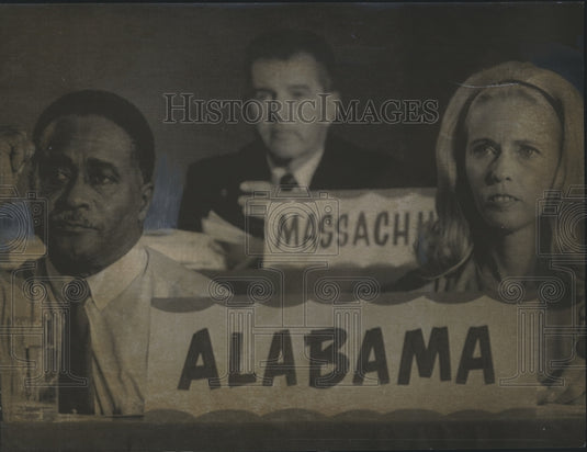 1968 Press Photo Alabama Members of Credentials Committee Listening to Arguments - Historic Images