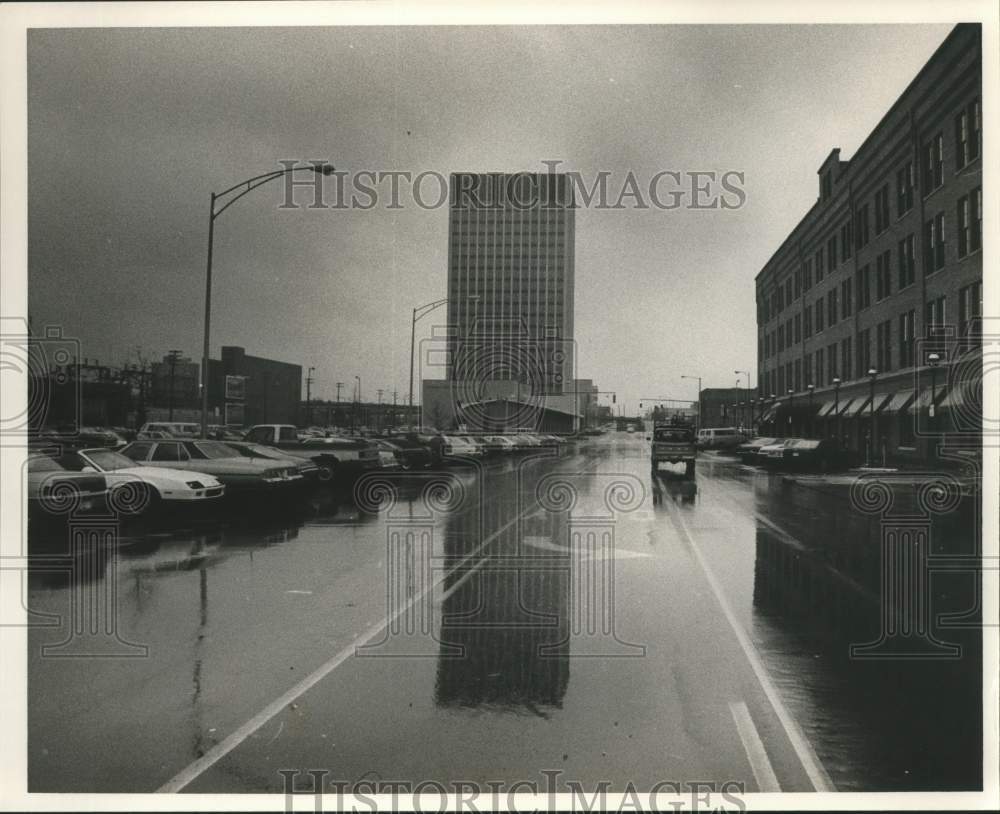 Press Photo Midtown Center &amp; old depot, streetscape, Birmingham, Alabama - Historic Images