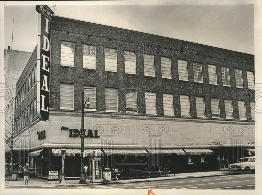 1989 Press Photo New Ideal Building, streetscape, Birmingham, Alabama - Historic Images