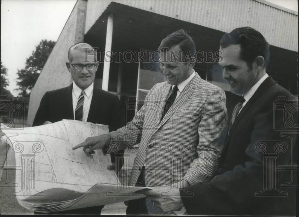 1969, Dr. Edgar Arendall with Plans for Church Recreation Center - Historic Images