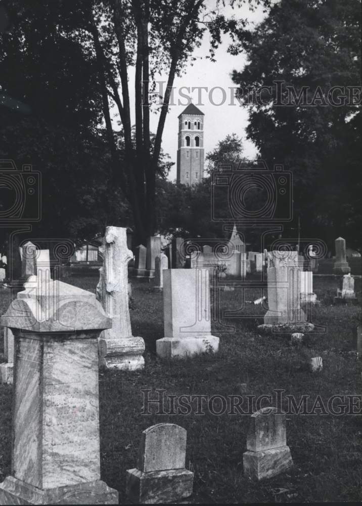 1969, East Lake Cemetery tombstones, Birmingham, Alabama - abna18264 - Historic Images