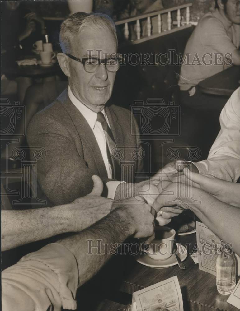 1969 Loveman&#39;s Employee Joe Appolinsky Congratulated at Party - Historic Images
