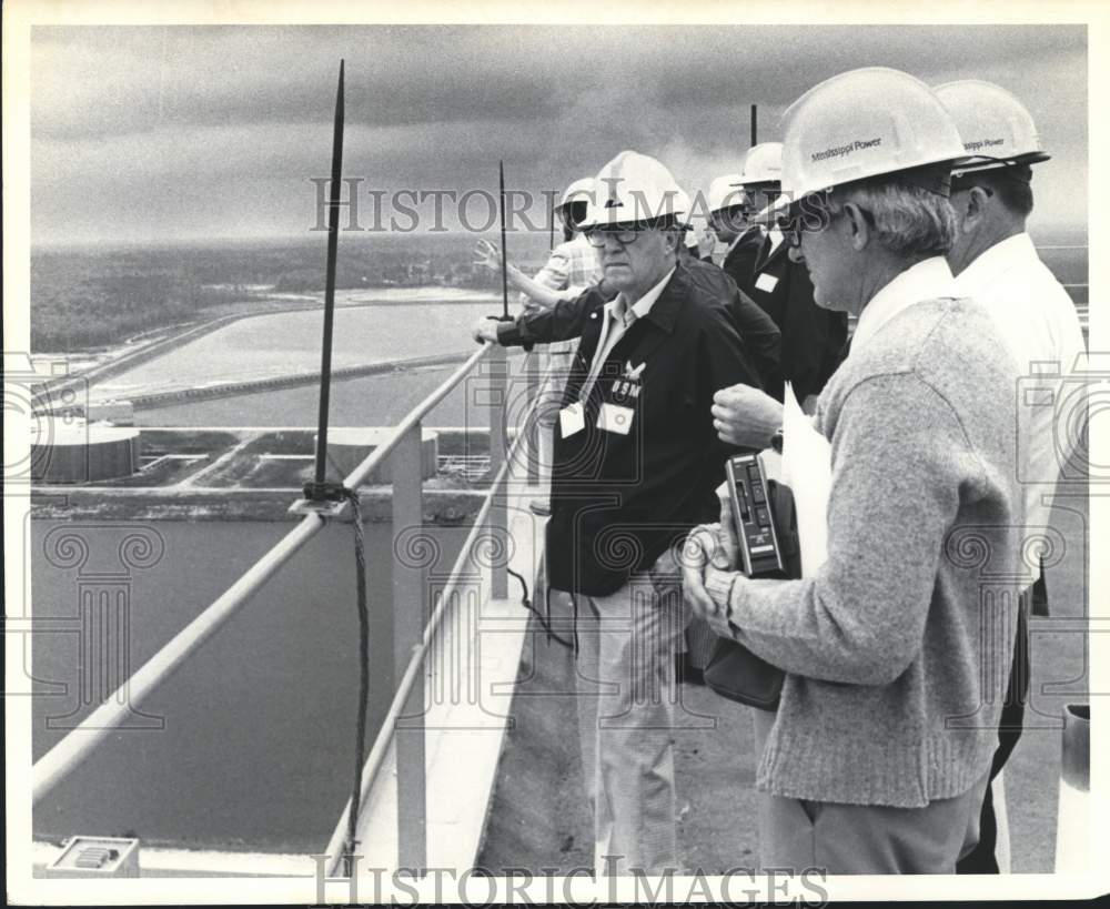Press Photo Officials View Mississippi Power Plant - abna18507 - Historic Images