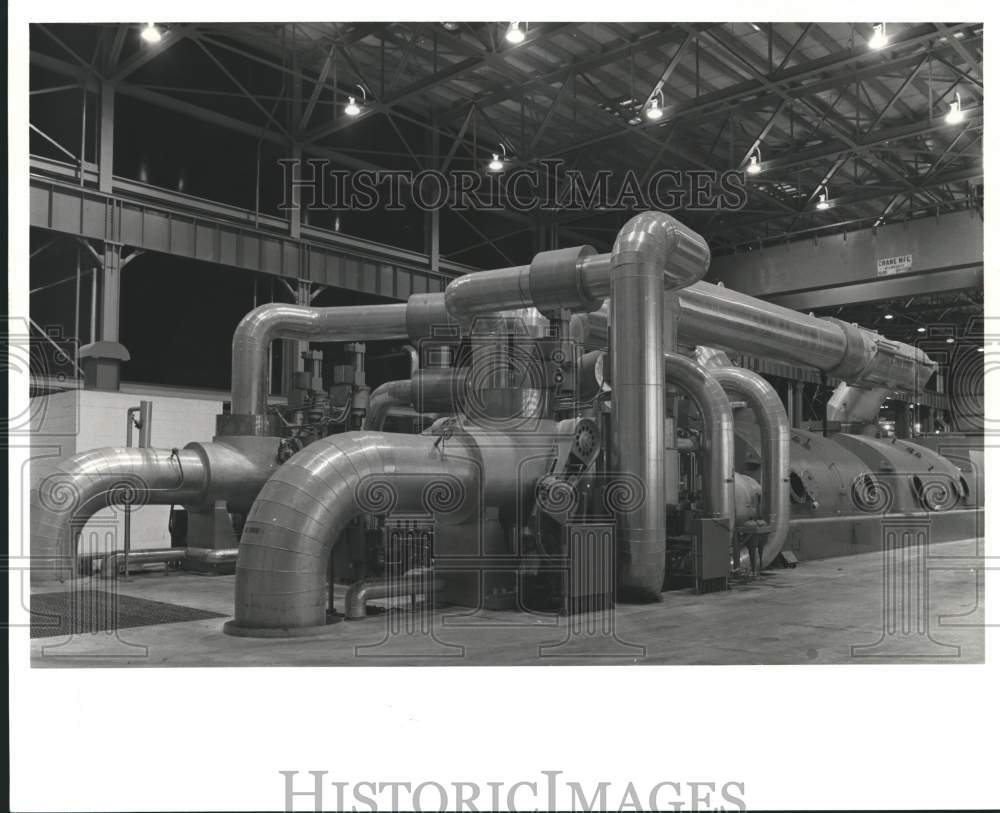 1982 Press Photo Mississippi Power Company plant interior, Watson, Alabama - Historic Images