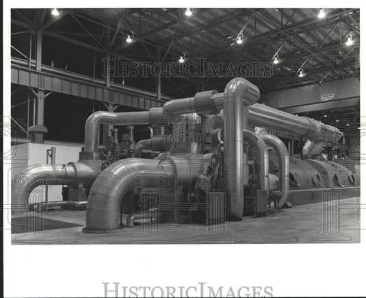 1982 Press Photo Mississippi Power Company plant interior, Watson, Alabama - Historic Images