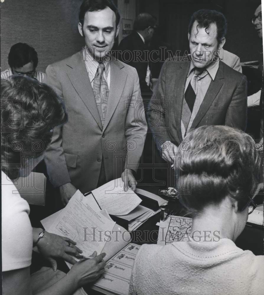 1972, Ben Erdreich &amp; Judge James Satterfield, Qualifying Democrats - Historic Images