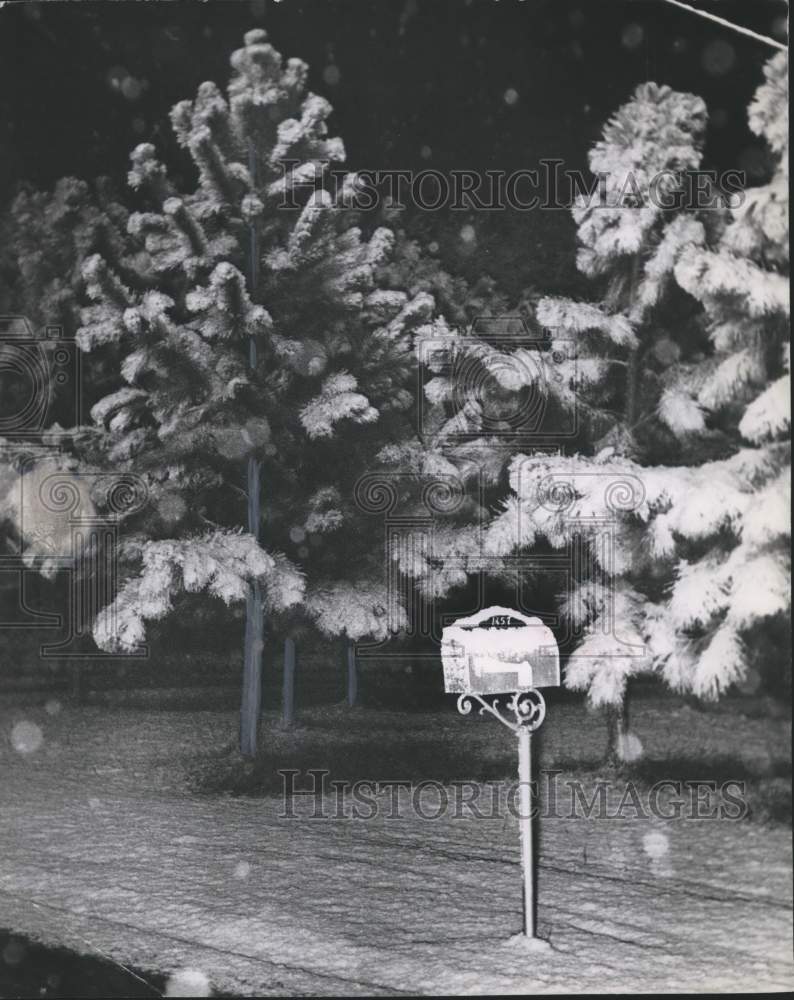 1958 Snow Scene in Shades Mountain, Alabama - Let It Snow!! - Historic Images