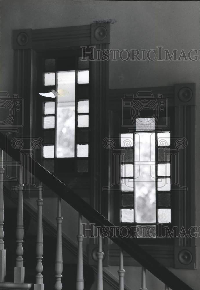 1978 Press Photo Stained Glass Windows in Victorian Home in Warrior, Alabama - Historic Images