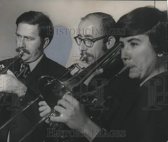 1971, Members of the Birmingham Brass Trio Performing - abna18634 - Historic Images