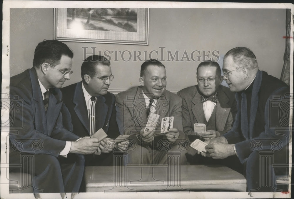 1953, Jefferson County School System Leaders in March of Dimes Drive - Historic Images