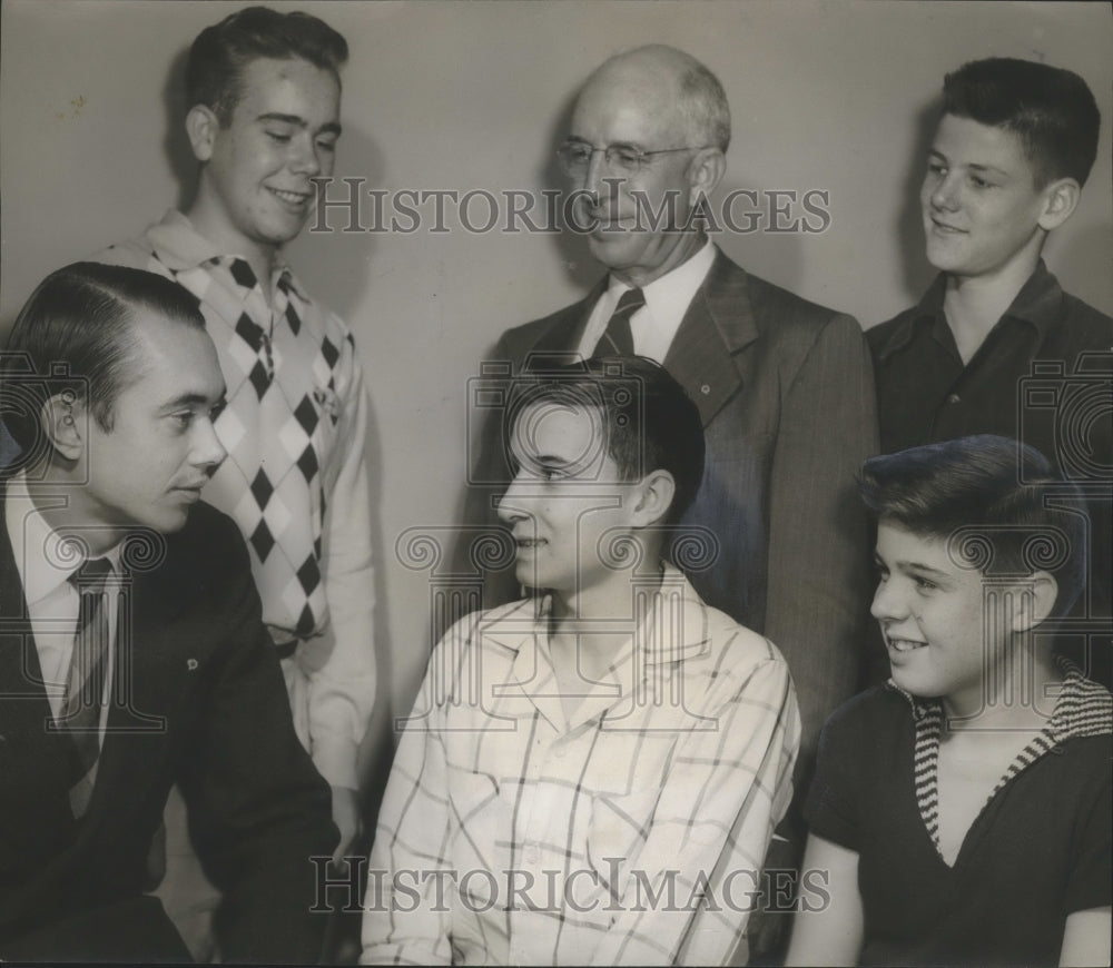 1955 Press Photo YMCA Youth Legislature Delegates and Sponsors, Alabama - Historic Images