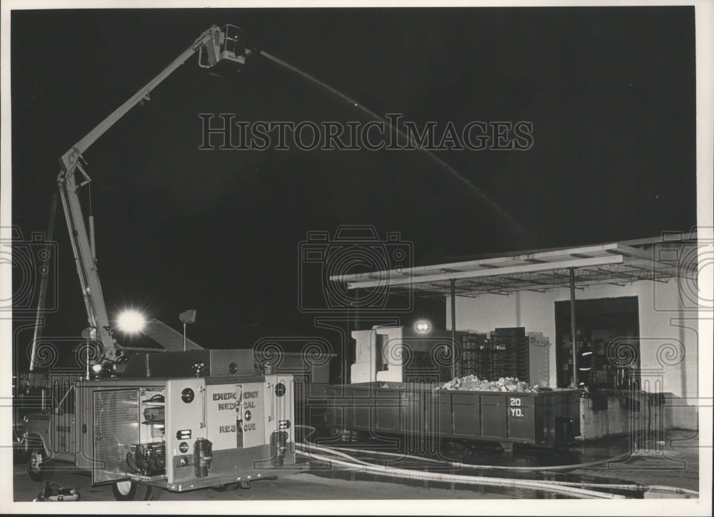 1973, Bessemer, Alabama Fire Department at Grocery Store Fire - Historic Images