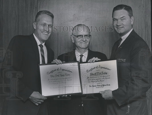 1966 Press Photo Alabama Police Officers Receive Certificates of Appreciation - Historic Images