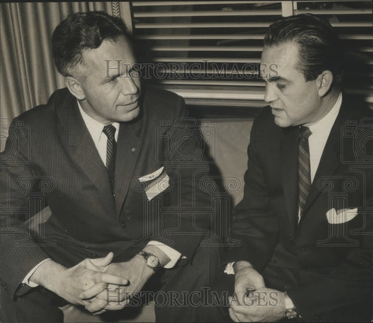 1964, Dr. E.T. York, Governor Wallace Speak to Conservationists - Historic Images