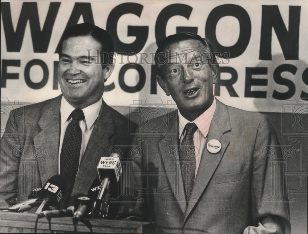 1984 Jabo Waggoner campaigning with Guy Vander Jagt - Historic Images