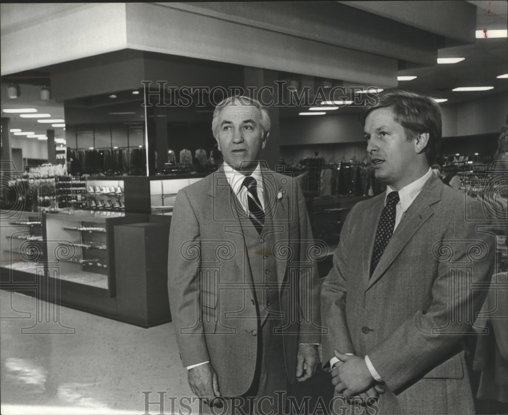 1981, Richard Yeilding inside store at Eastwood Mall, Birmingham - Historic Images