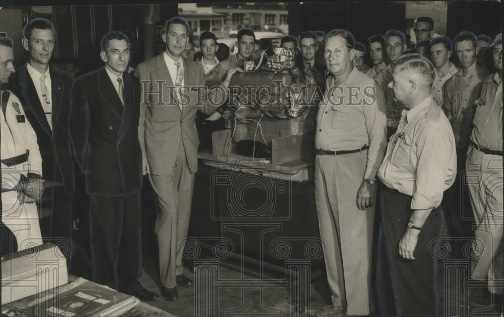 1954, Jefferson County Vocational School gets engine from Buick - Historic Images