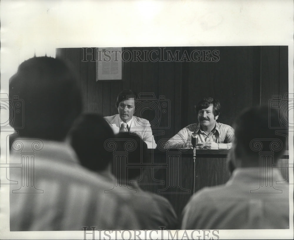 1977 Bobby Zeanah, Birmingham policeman and unknown person, Alabama - Historic Images