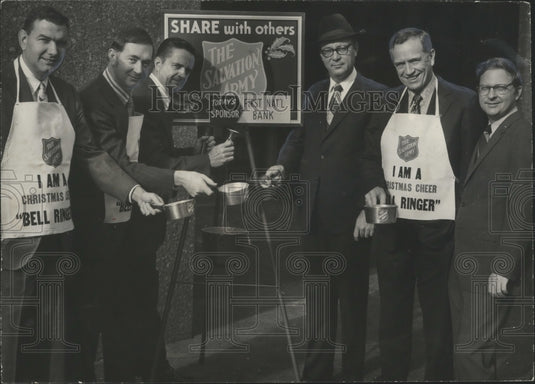 1971, John Woods & Birmingham, Alabama bankers join Salvation Army - Historic Images