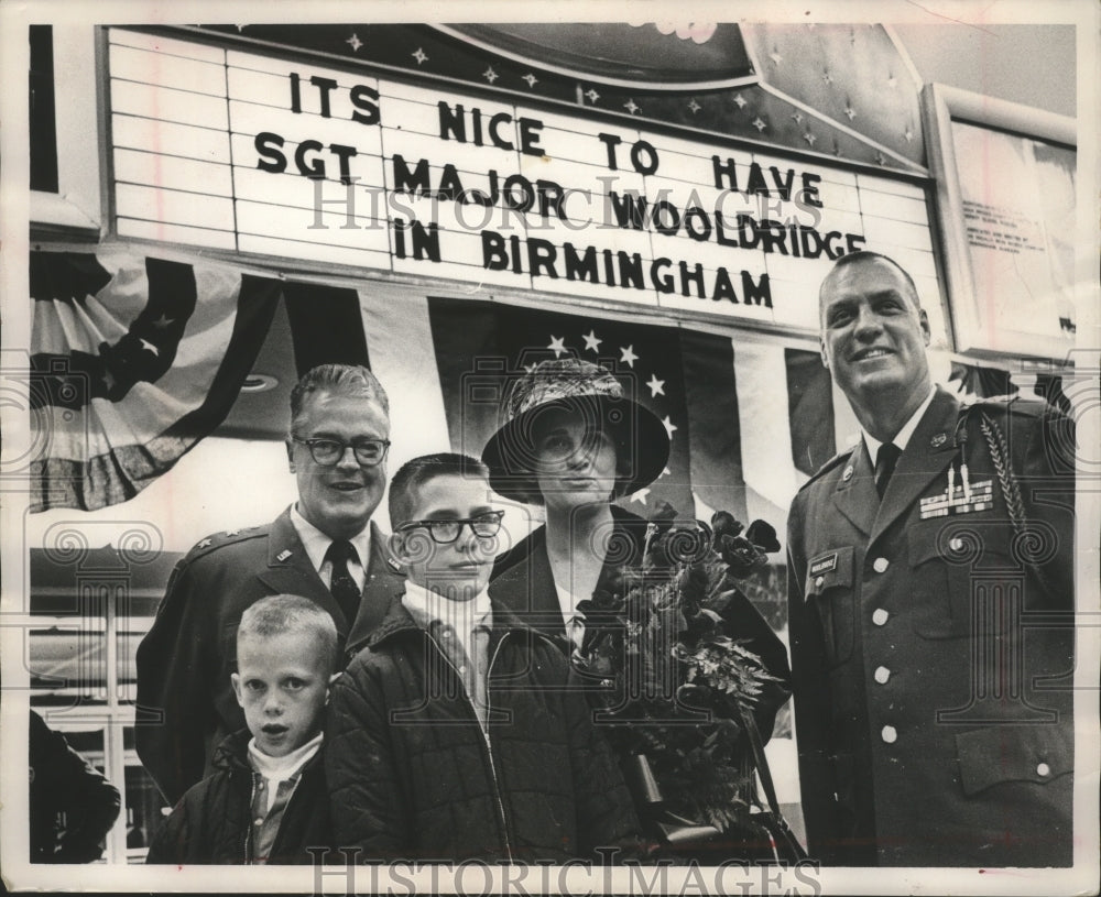 1965, Sgt. Major William O. Wooldridge and Family in Birmingham - Historic Images