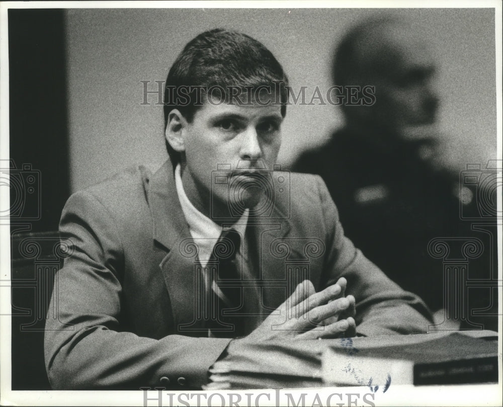 1989, Joseph Ward Gentry sits in the courtroom for his murder trial - Historic Images