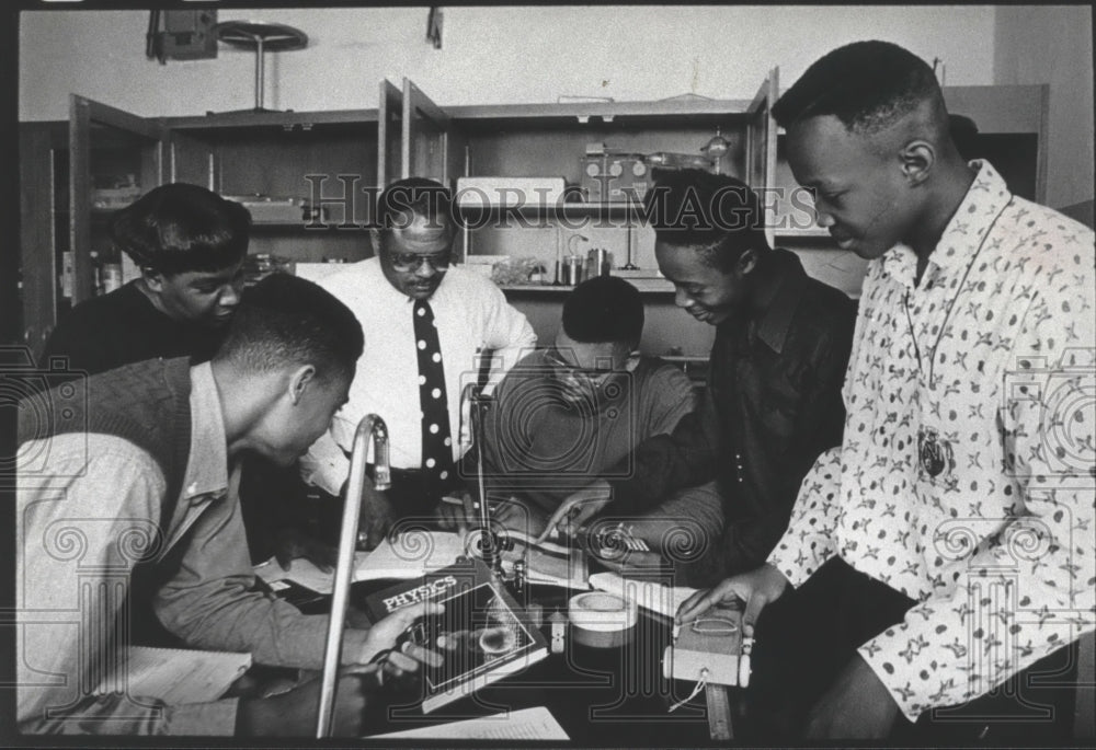 Ensley principal Charles Warren with students - Historic Images