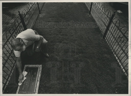 1987 Marker installed at grave of Bishop Joseph Vath, Alabama - Historic Images