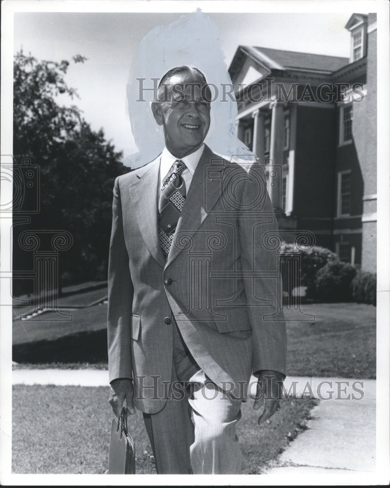 1973 Press Photo President. Dr. Leslie Wright Samford University, Birmingham, Al - Historic Images