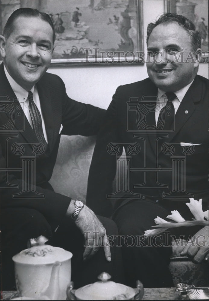 1967 Press Photo Howard College President Leslie Wright &amp; Ernest L. Stockton, AL - Historic Images