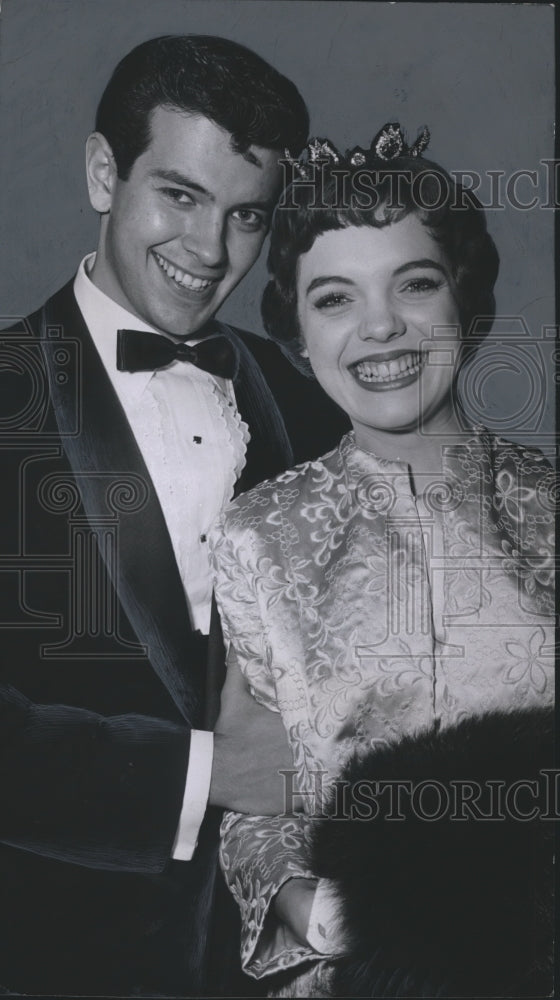 1956 Lily Gentle and Mark Damon at &quot;Carousel Premiere&quot; - Historic Images