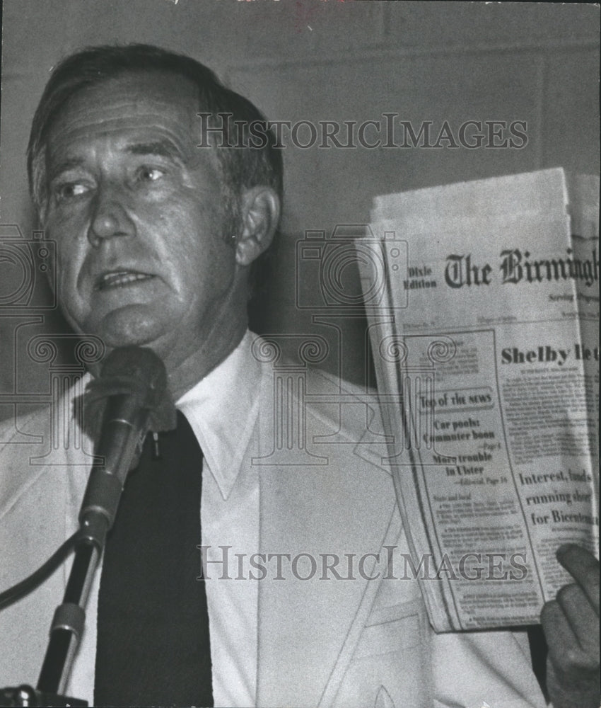 1974 Press Photo C.P. 'Red' Walker Shelby County Sheriff - abna19702 - Historic Images