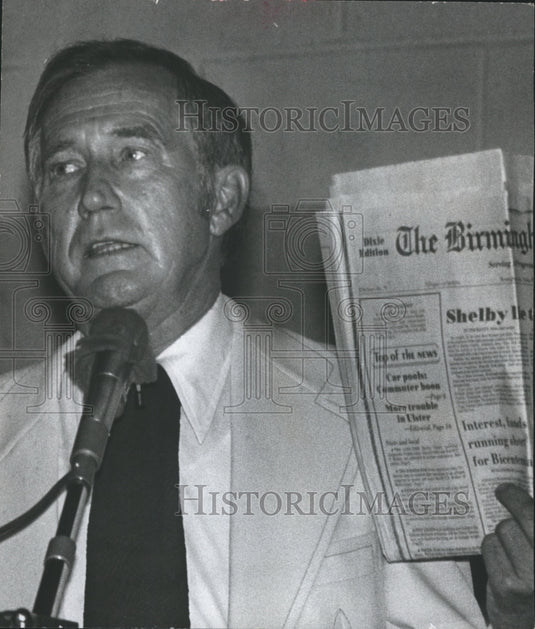1974 Press Photo C.P. 'Red' Walker Shelby County Sheriff - abna19702 - Historic Images