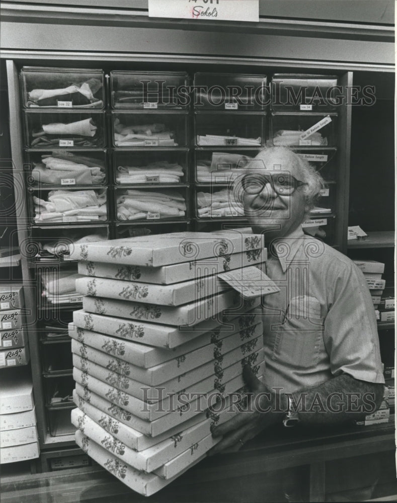 1979, Mr. Sokol working, Sokol&#39;s store, Bessemer, Alabama - abna19748 - Historic Images