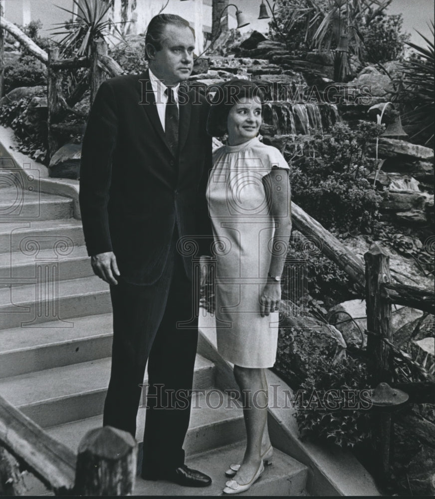 1967, Mr. and Mrs. Ralph Bennett, visit brides former home. - Historic Images