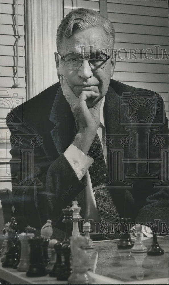 1958 Press Photo William Nicholl Woodbury, ex-Southern Chess Champion - Historic Images