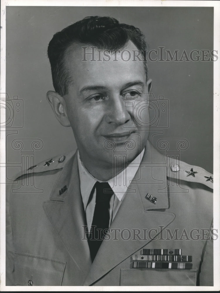 1964 Press Photo Major General John Zierdt of Redstone Arsenal, Alabama - Historic Images